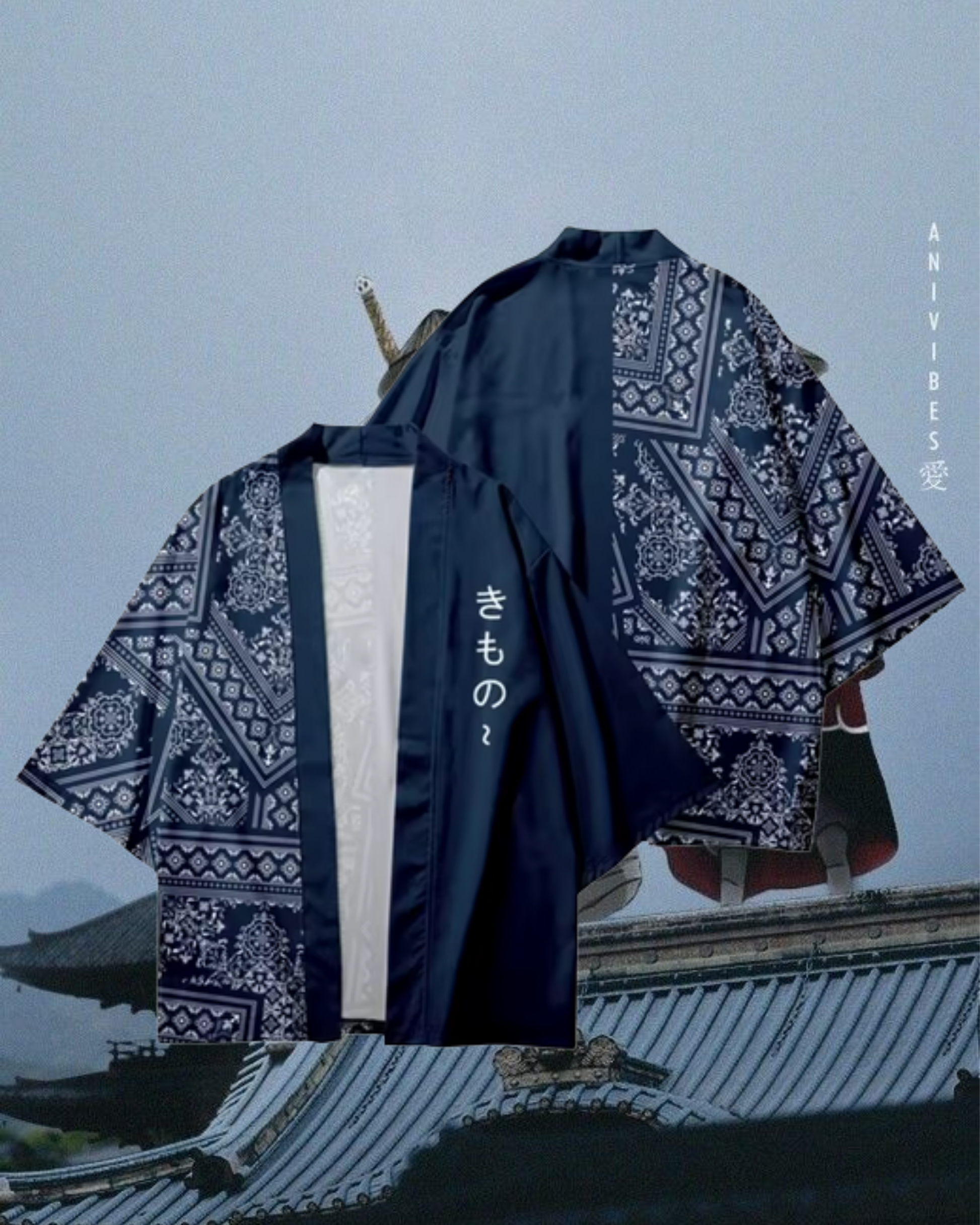 Invité venant avec la pluie | Kimono traditionnel