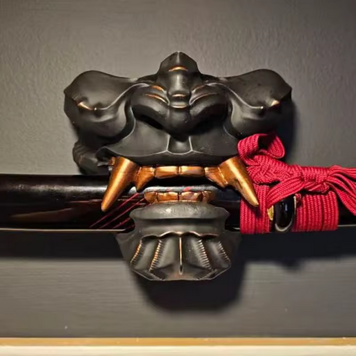 Support de katana masqué