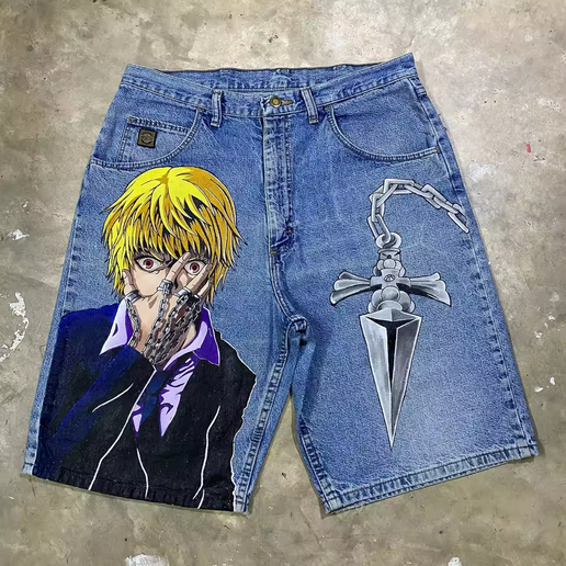 Desenli Kurapika Şort