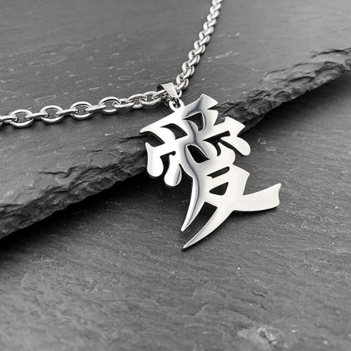 Collier Kanji d'amour japonais