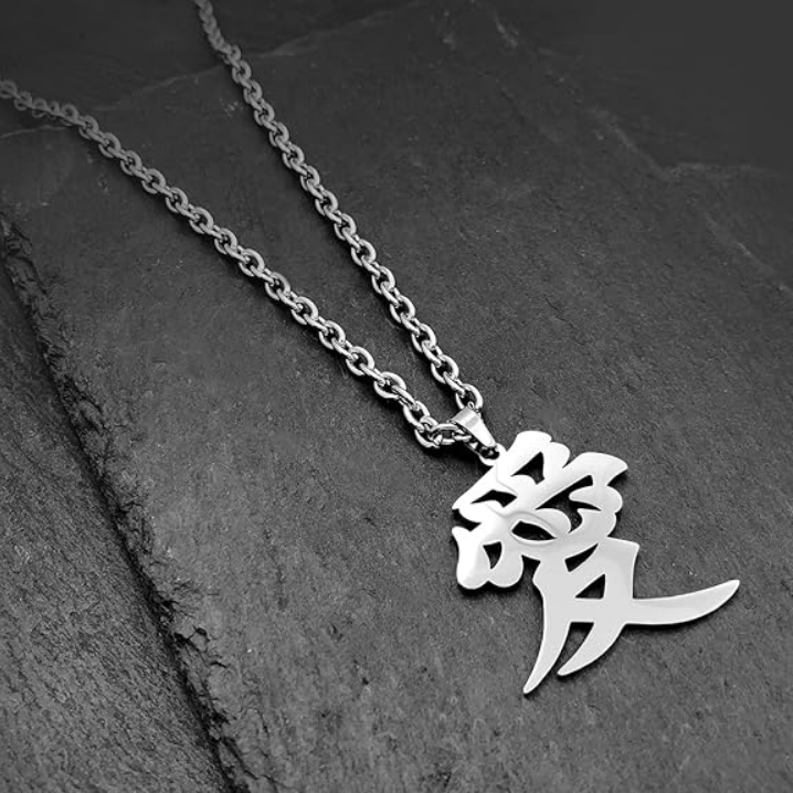 Collier Kanji d'amour japonais