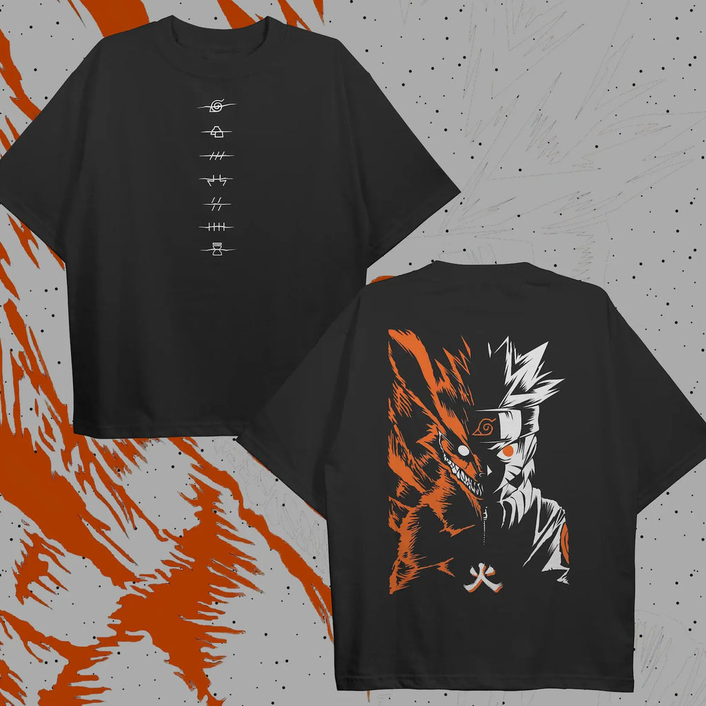 T-shirt surdimensionné Naruto Kurama