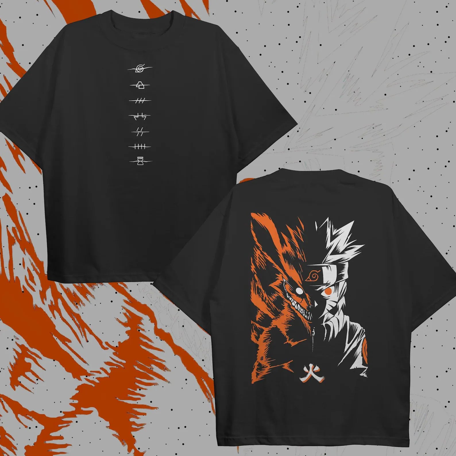 T-shirt surdimensionné Naruto Kurama